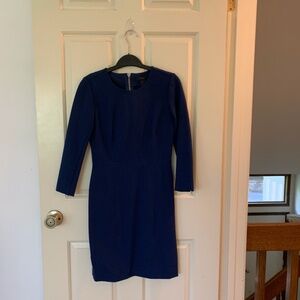 J.Crew blue scuba sheath dress